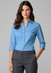 LB7300 Womens Metro 3/4 Sleeve Shirt - Mid Blue