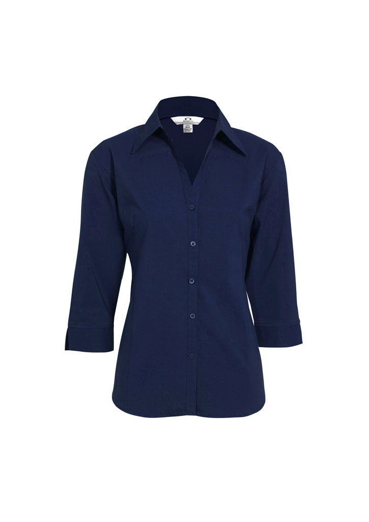 LB7300 Womens Metro 3/4 Sleeve Shirt - Navy