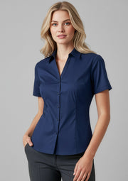 LB7301 Womens Metro Short Sleeve Shirt - Navy