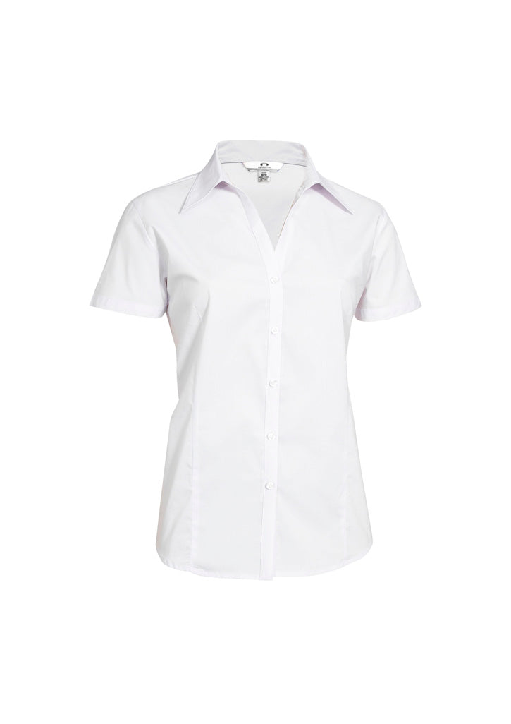 LB7301 Womens Metro Short Sleeve Shirt - White