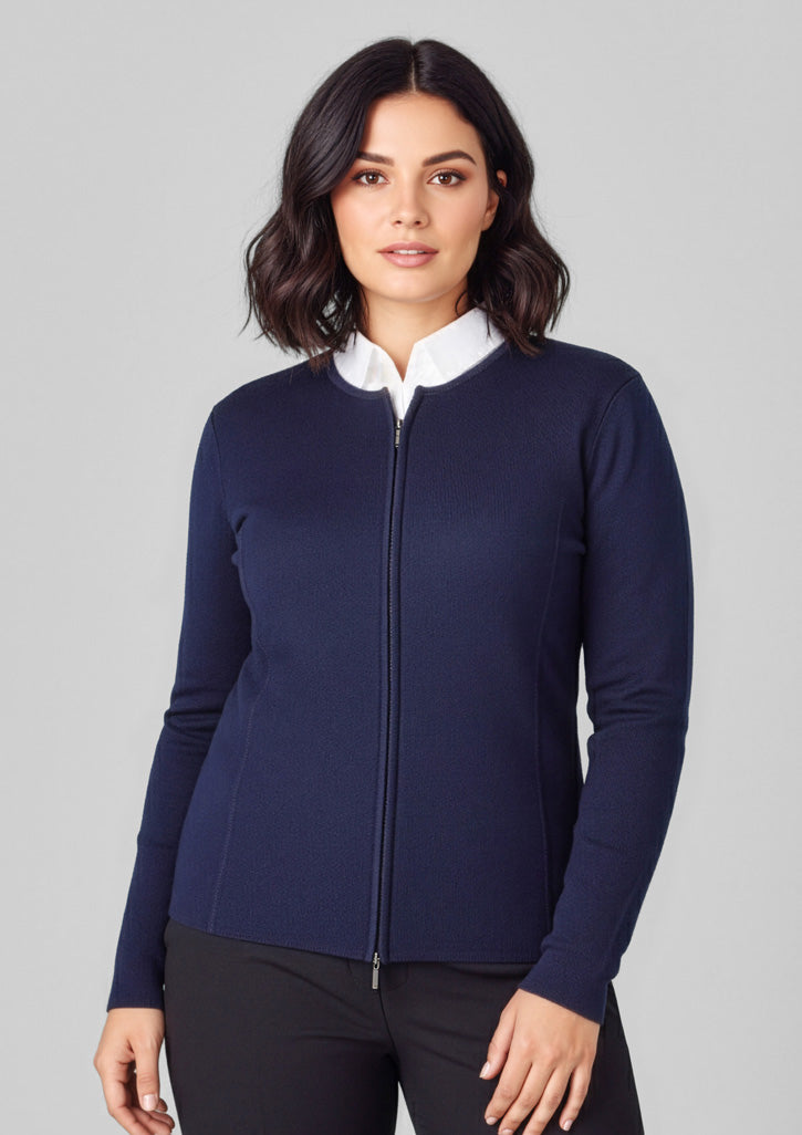 LC3505 Womens 2-Way Zip Cardigan - Navy