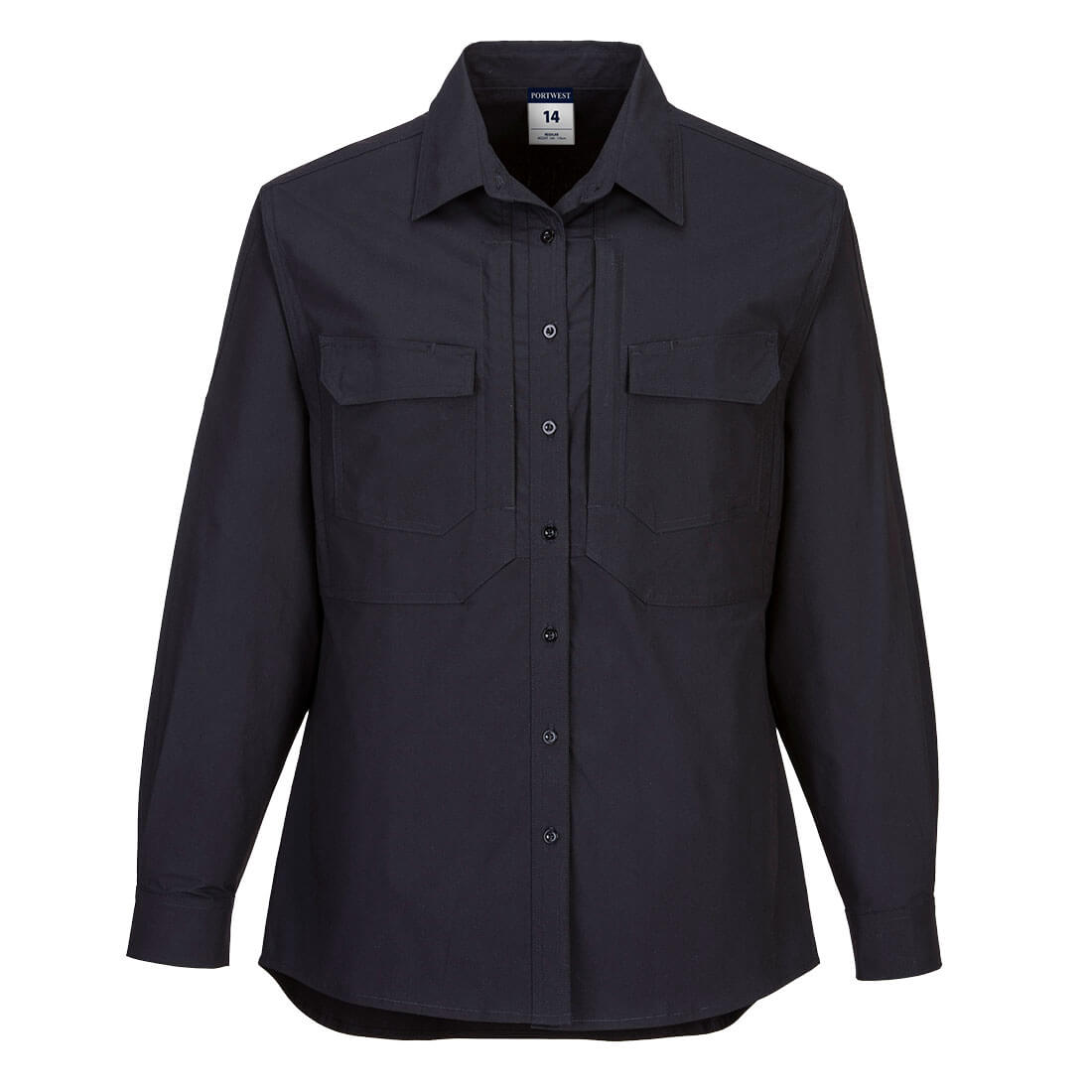 LS501 - Women's Utility Stretch Long Sleeve Shirt in Black