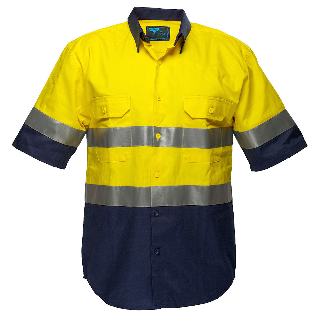 MA102 - Hi-Vis Two Tone Regular Weight Short Sleeve Shirt with Tape
