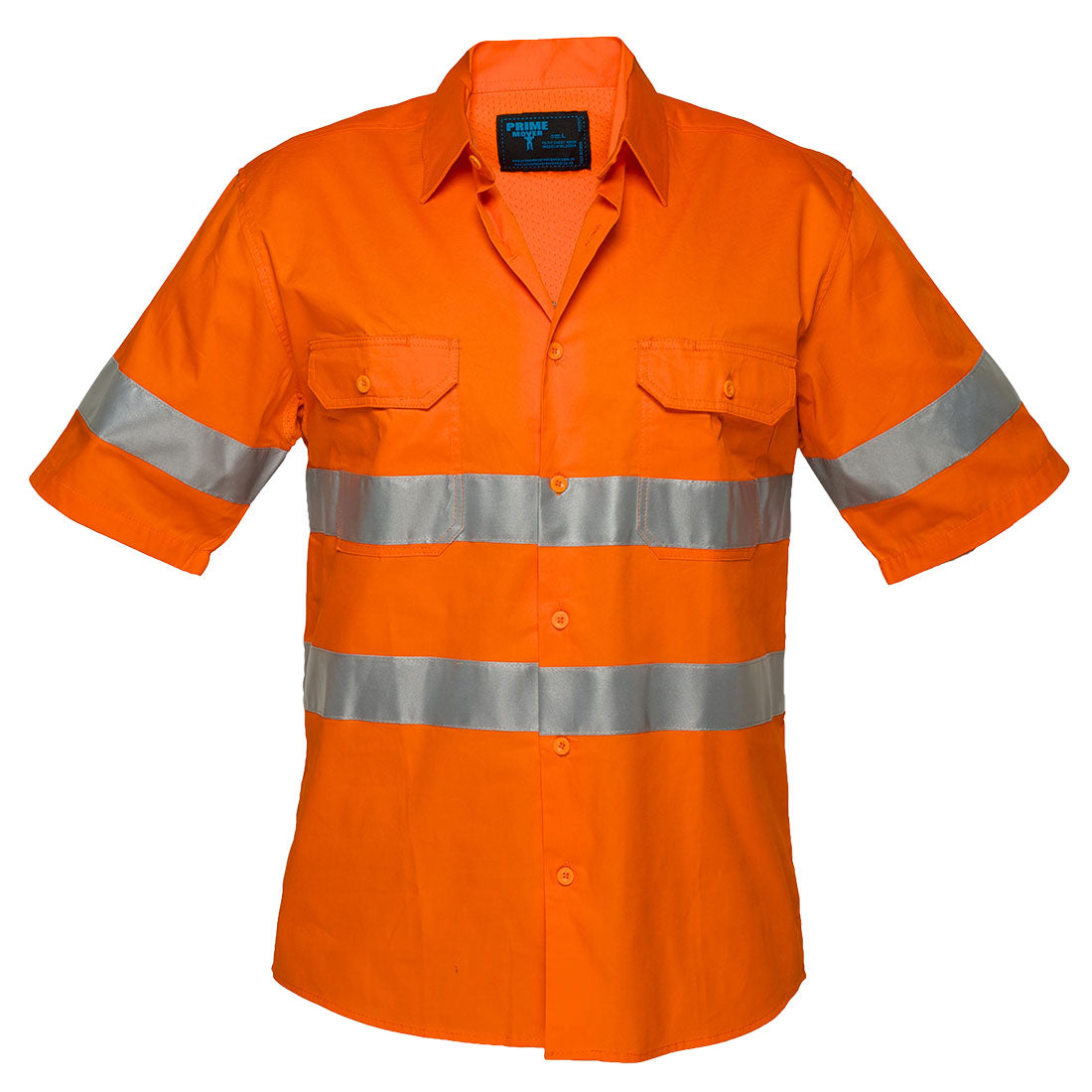 MA302 - Hi-Vis Lightweight Short Sleeve Shirt with Tape in Orange
