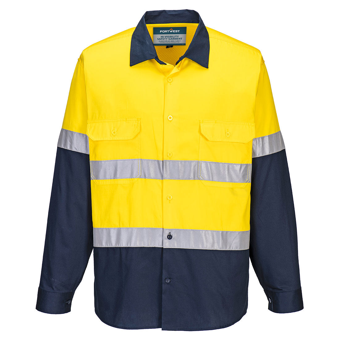 MA801 - Hobart Hi-Vis Lightweight Contrast Shirt L/S