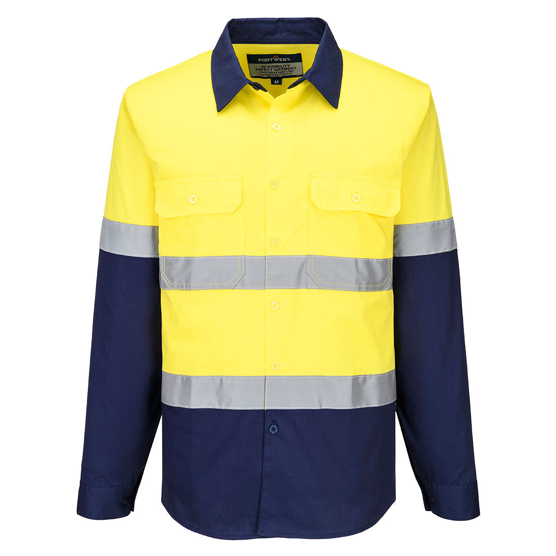 MA803 - Industrial Hi-Vis Lightweight Contrast Shirt L/S