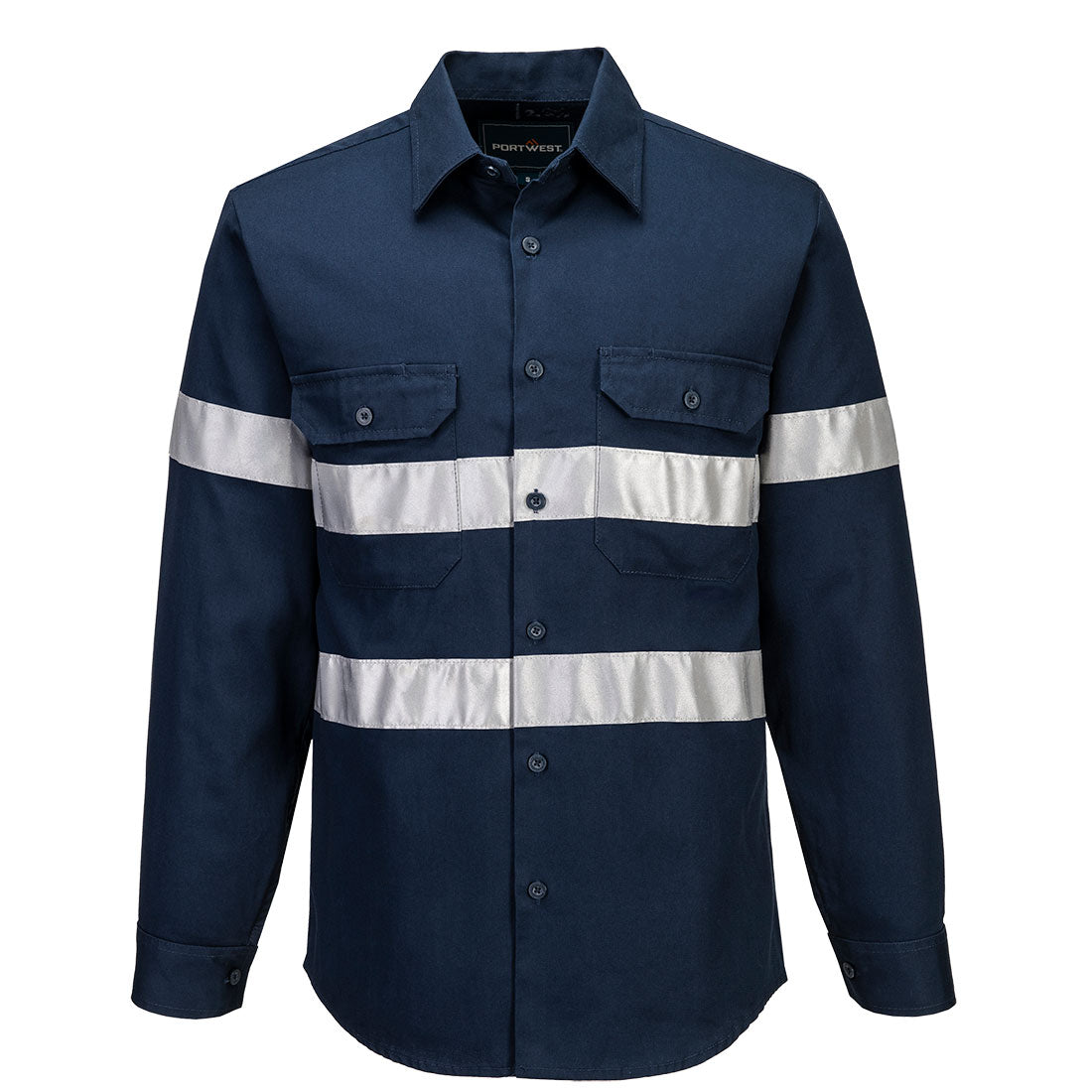 MA908 - Geelong Hi-Vis Class N Shirt L/S in Navy