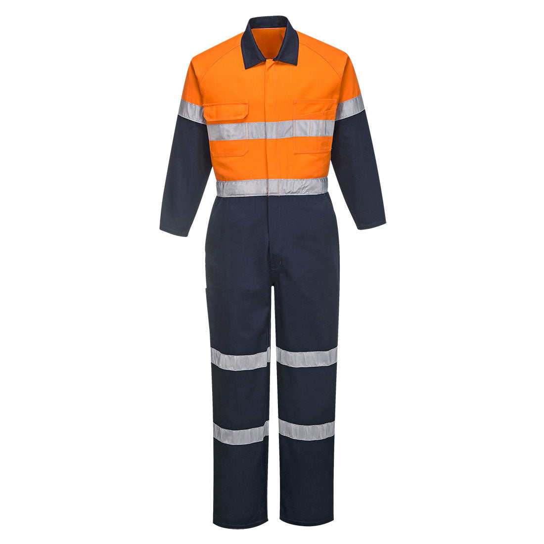 MA932 - Hi-Vis Lightweight Contrast Coverall in Orange/Navy