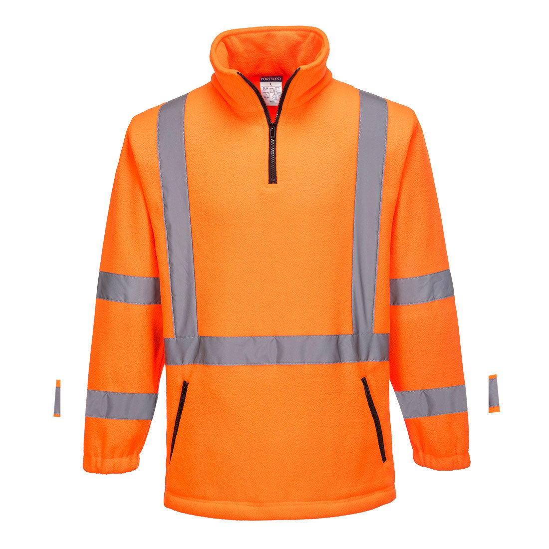 MF116 - Hi-Vis X Back 1/4 Zip Polar Fleece in Orange