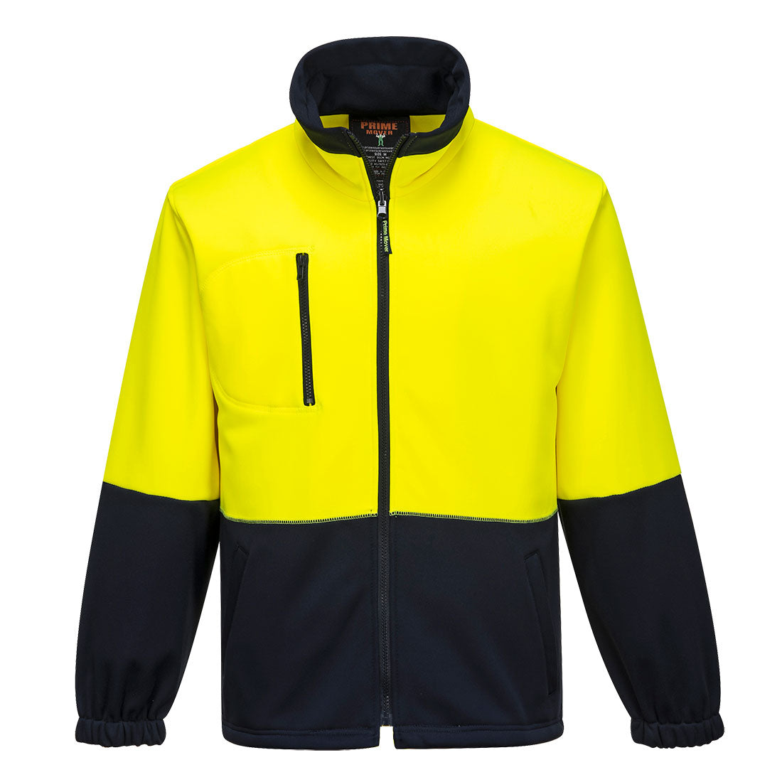 MH315 - Hi-Vis Water Repellent Contrast Zipped Class D Brush Fleece