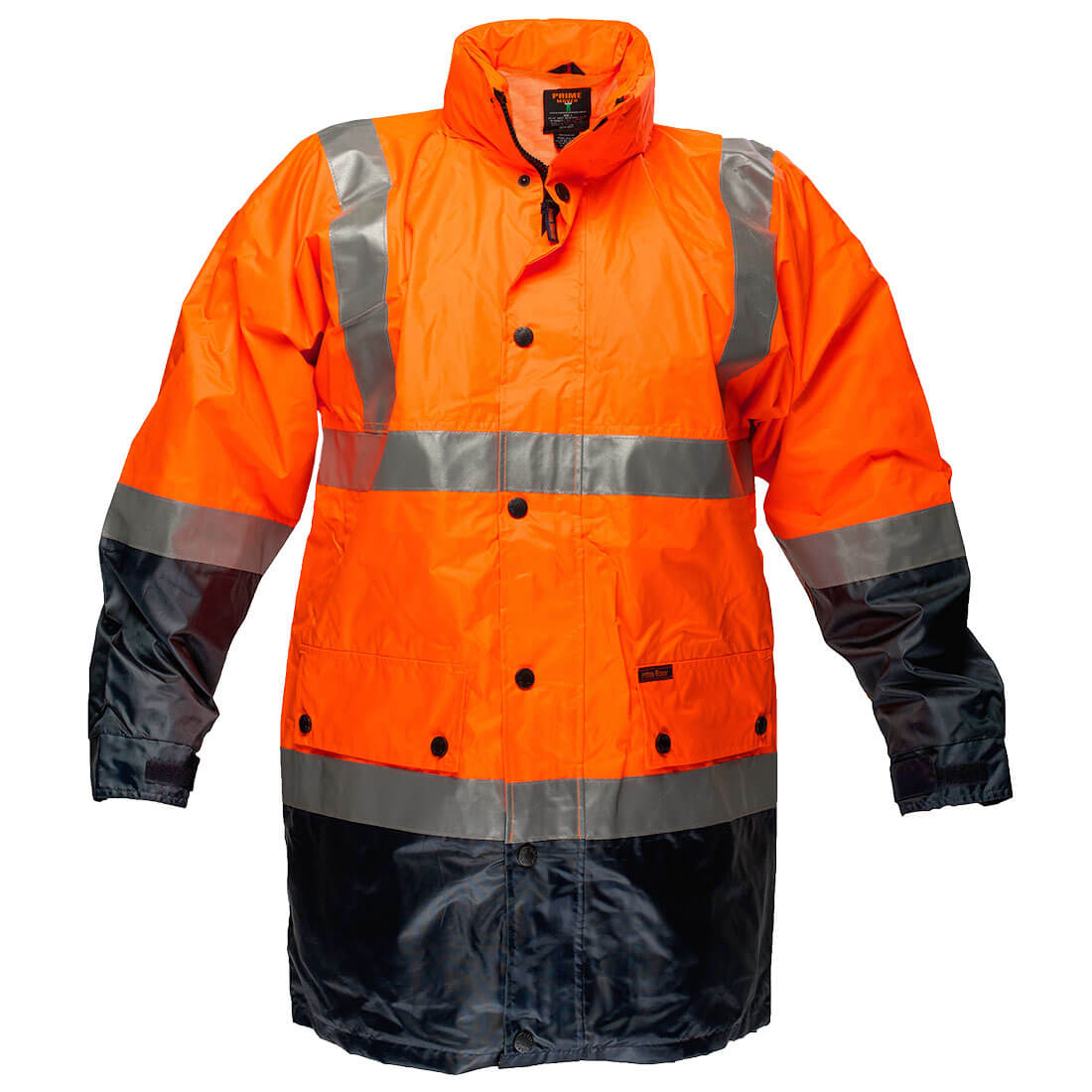 MJ306 - Eyre Hi-Vis Contrast Rain Traffic Jacket in Orange/Navy