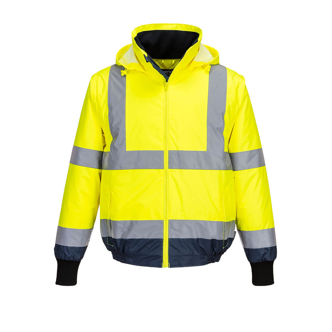 MJ464 - Hi-Vis 2-in-1 Contrast Essential Bomber Jacket