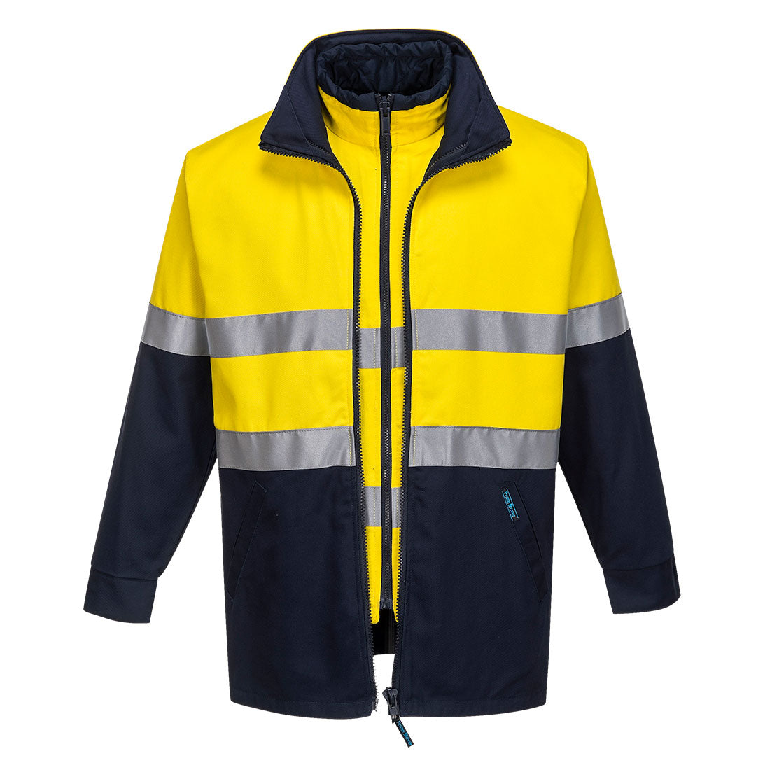 MJ777 - Hume Hi-Vis 4-in-1 Contrast Work Jacket