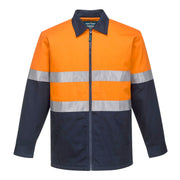 MJ987 - Hi-Vis Contrast Insulated Work Jacket in Orange/Navy