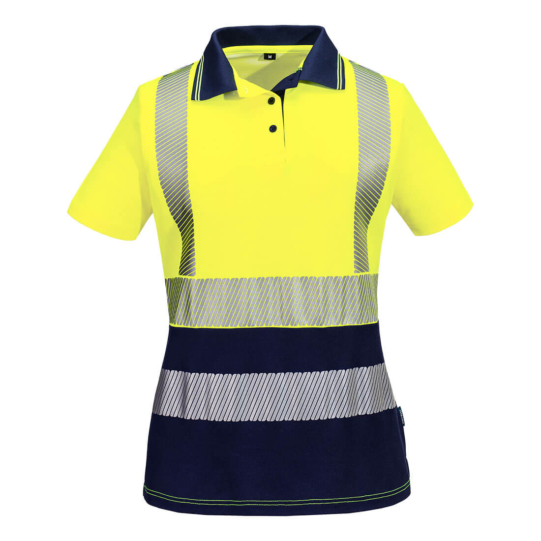 ML210 - Hi-Vis Womens Cotton Comfort Contrast Polo Shirt S/S