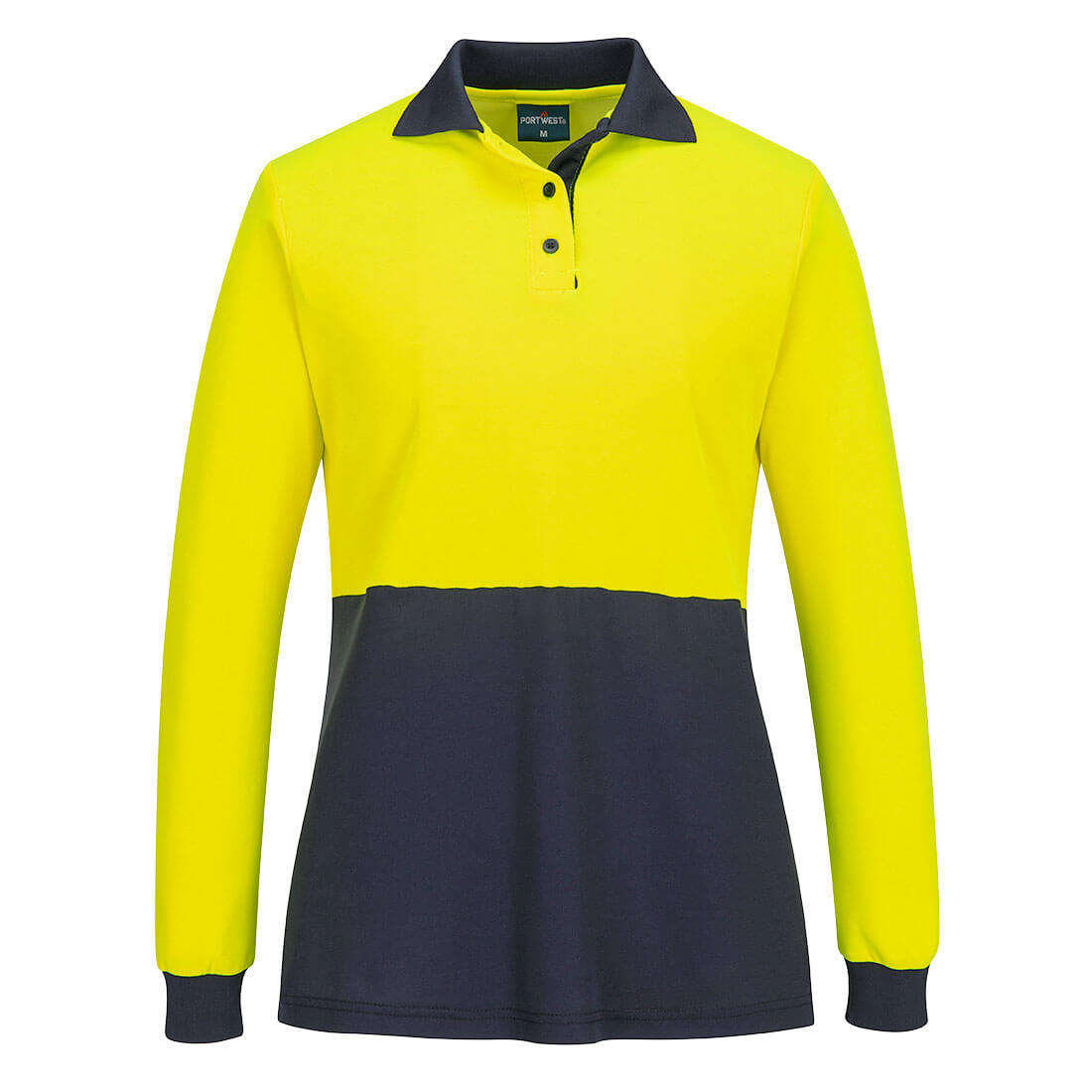 ML213 - Hi-Vis Women's Cotton Comfort D Contrast Polo L/S