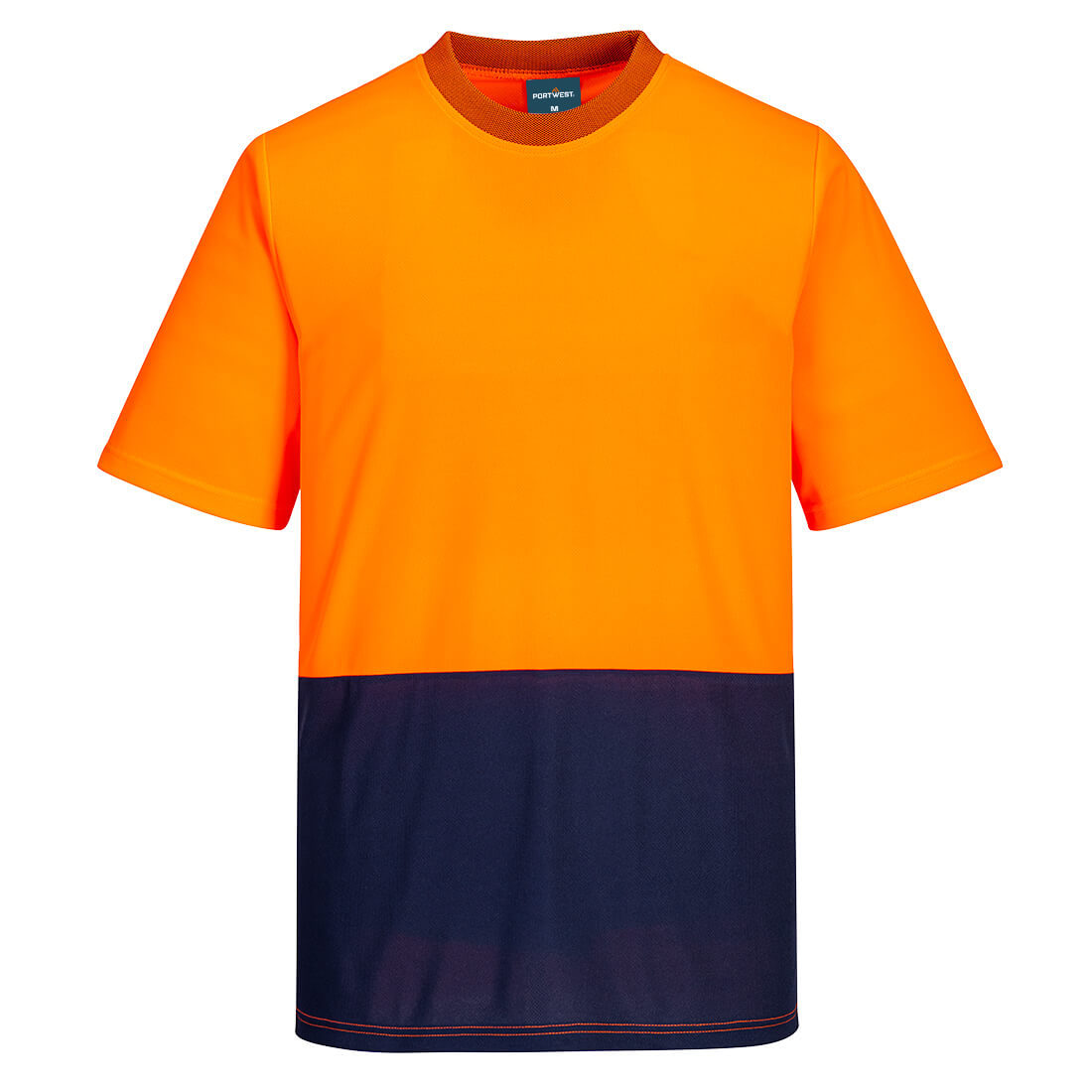 MP111 - Hi-Vis Contrast Class D T-Shirt S/S in Orange/Navy