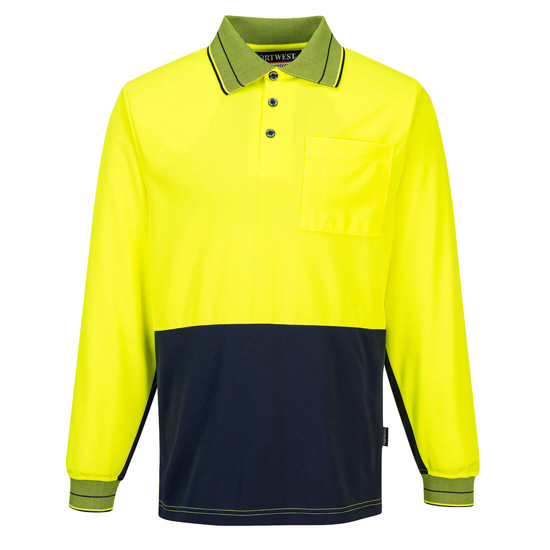 MP113 - Hi-Vis Contrast Class D Polo Shirt L/S