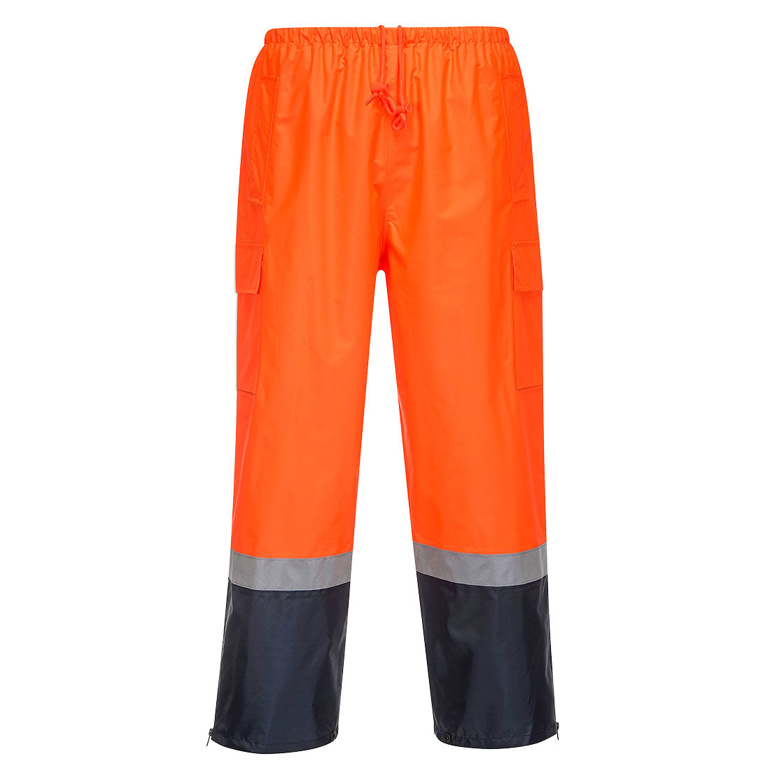 MP200 - Hi-Vis Contrast Rain Pants in Orange/Navy