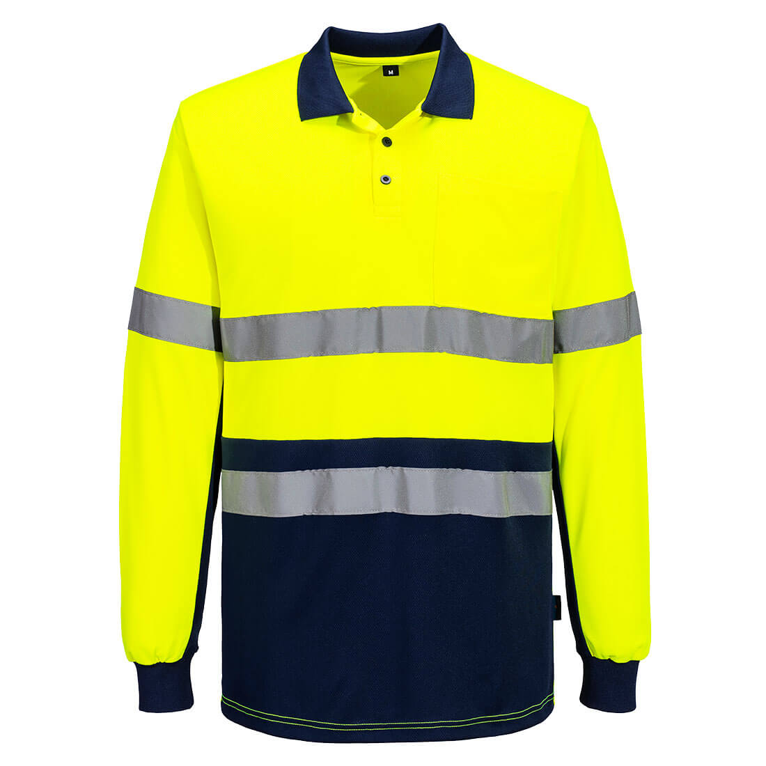 MP613 - Hi-Vis Class D/N Contrast Polo shirt L/S