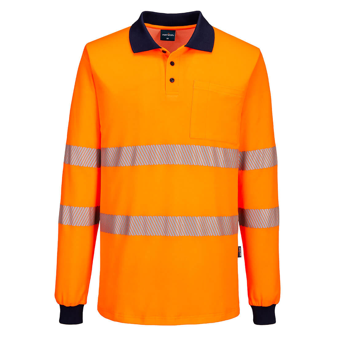 MP614 - Hi-Vis Cotton Comfort Polo Shirt L/S in Orange