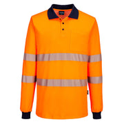 MP614 - Hi-Vis Cotton Comfort Polo Shirt L/S in Orange