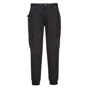 MP703 - KX3 Stretch Slim Fit Cuffed Work Pants in Black
