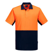 MP810 - Hi-Vis Contrast Class D Polo Shirt S/S in Orange/Navy
