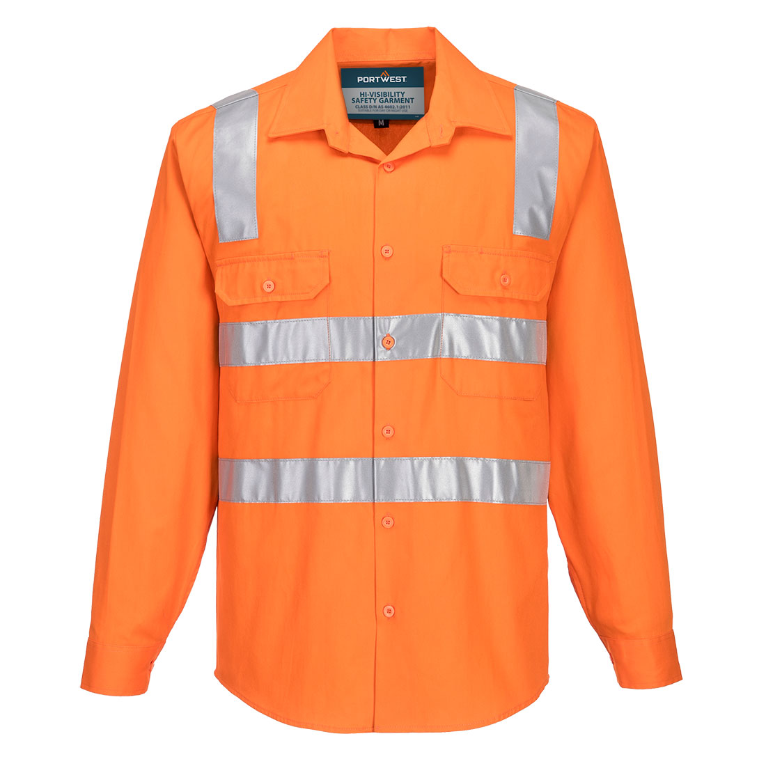 MS191 - Perth Hi-Vis Shirt L/S in Orange