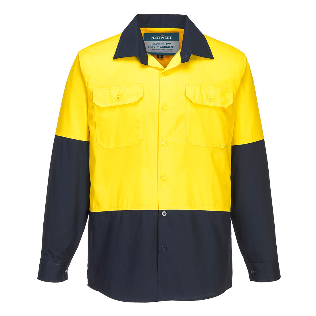MS801 - Canberra Hi-Vis Lightweight Contrast Class D Shirt L/S