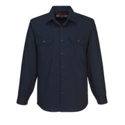 MS903 - Adelaide Shirt, Long Sleeve, Regular Weight in Navy
