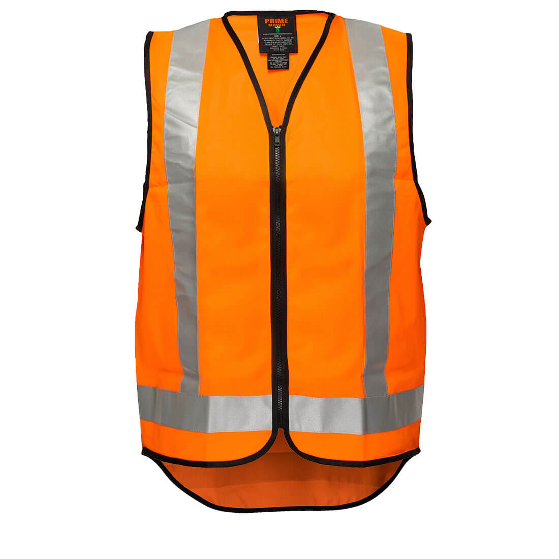 MV188 - Hi-Vis X Back Zipped Vest in Orange