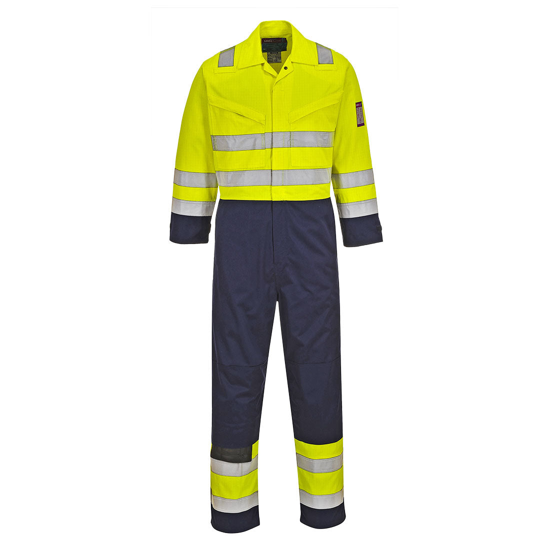 MV28 - Modaflame Work Hi-Vis FR Coverall in Yellow/Navy