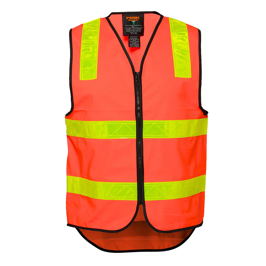 MV338 - Hi-Vis Vic Roads Zipped Vest in Low