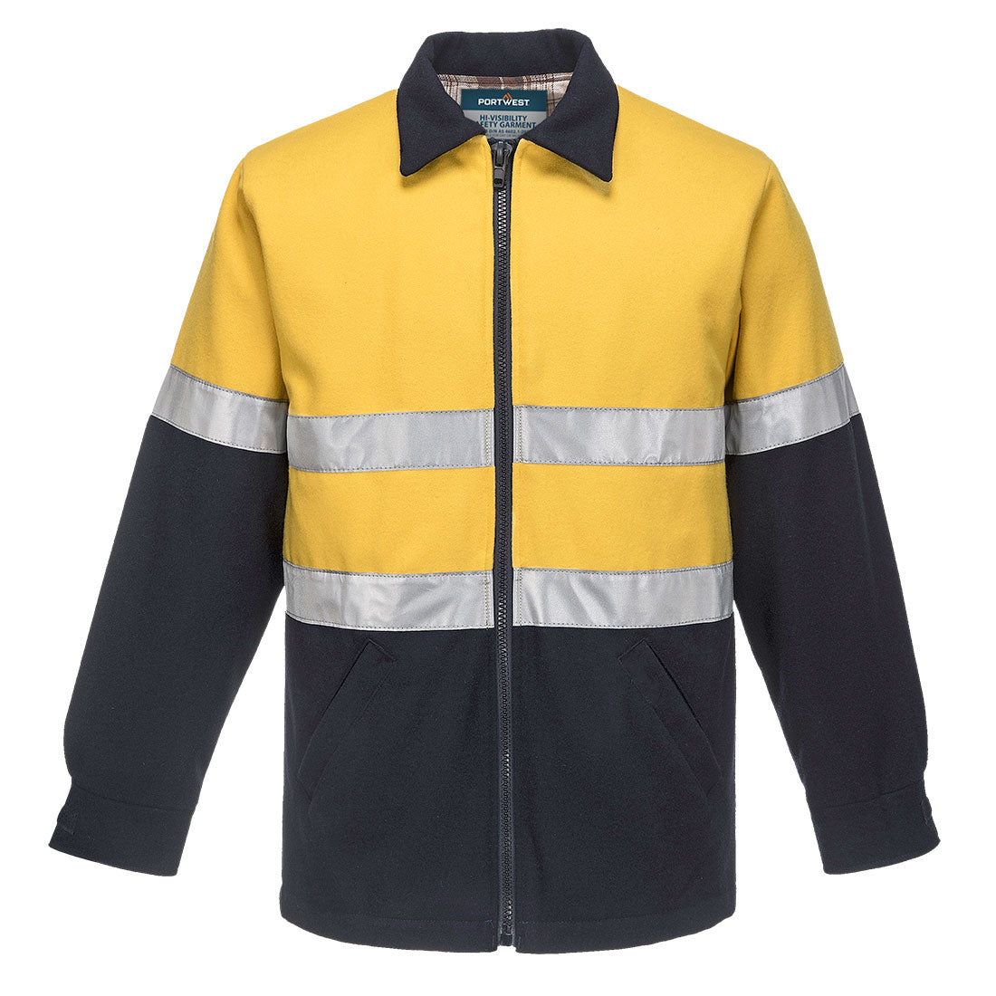 MW028 - Bluey Hi-Vis Wool Blend Contrast Work Jacket