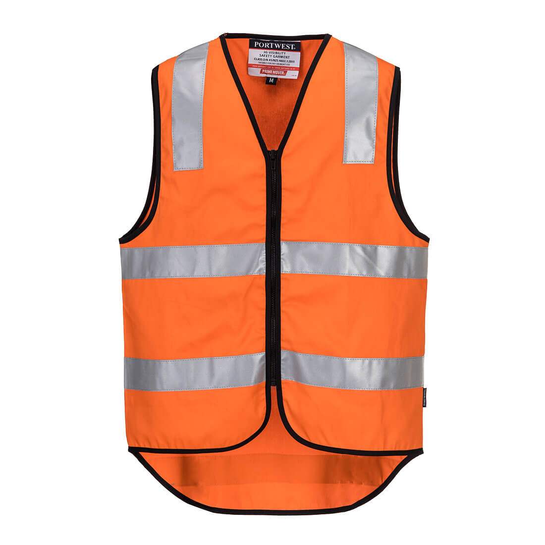MW338 - Hi-Vis Cotton Zipped Vest in Orange
