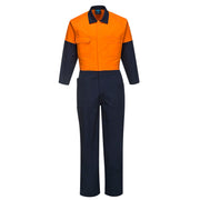 MW931 - Hi-Vis Contrast Class D Coverall in Orange/Navy