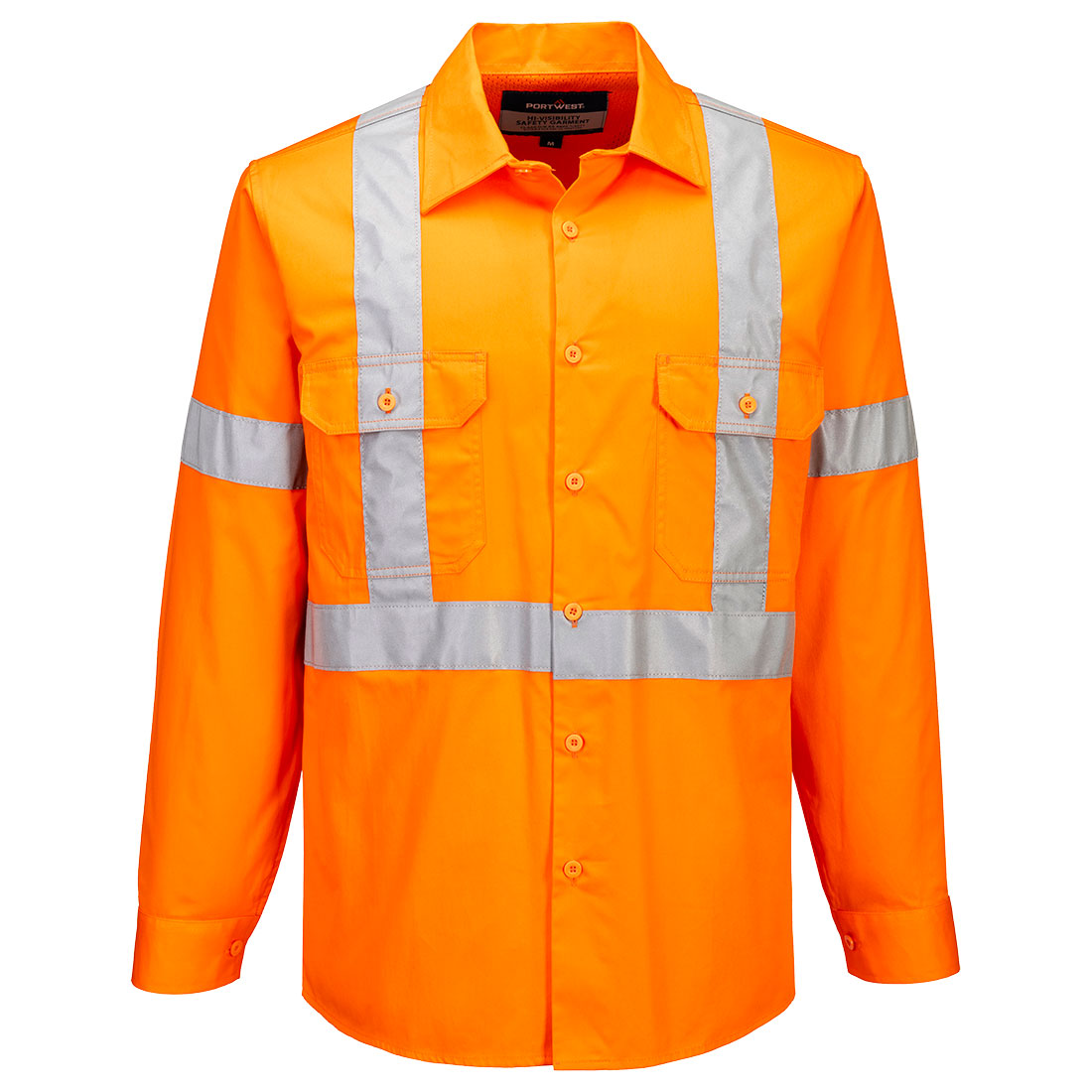 MX301 - Hi-Vis Lightweight X Back Shirt L/S in Orange