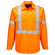 MX301 - Hi-Vis Lightweight X Back Shirt L/S in Orange