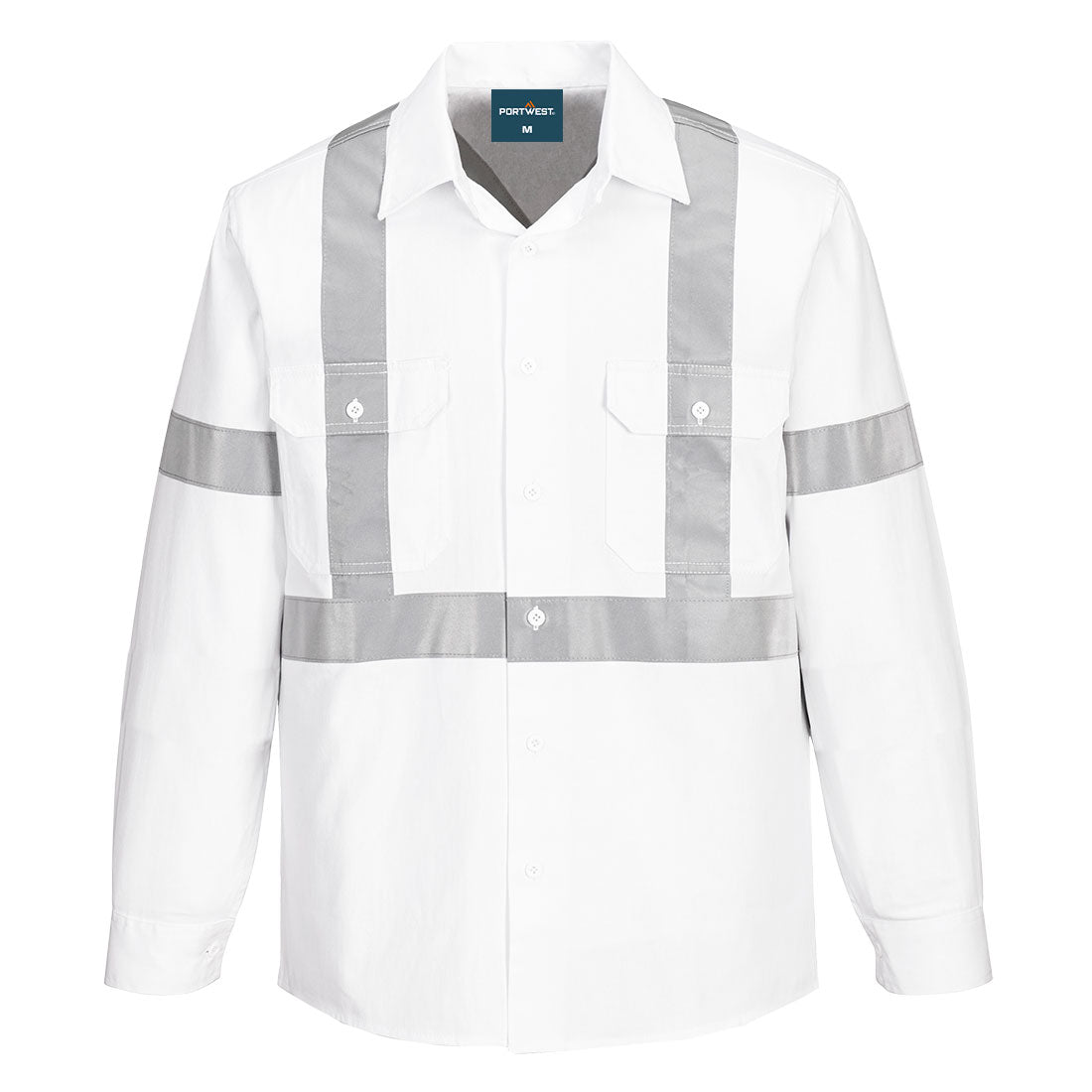 MX303 - Hi-Vis X Back Class N Shirt L/S in White