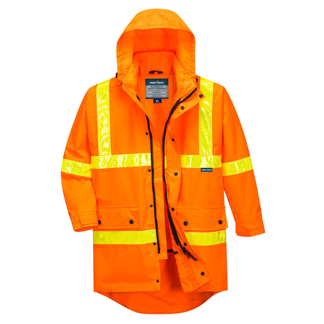 MY306 - Squizzy Hi-Vis Roads Rain Traffic Jacket in Orange
