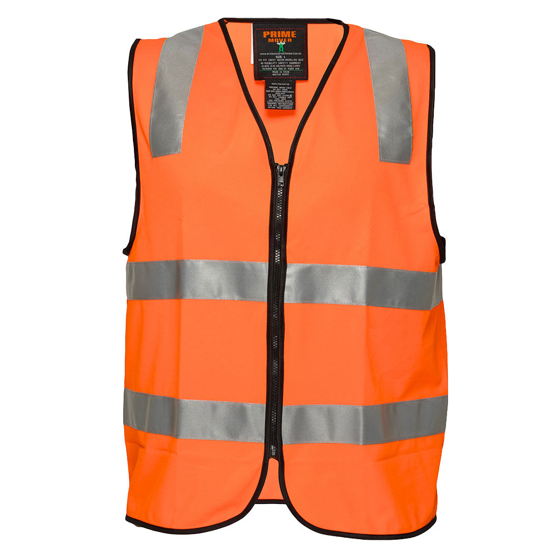 MZ102 - Hi-Vis Zipped Vest in Orange