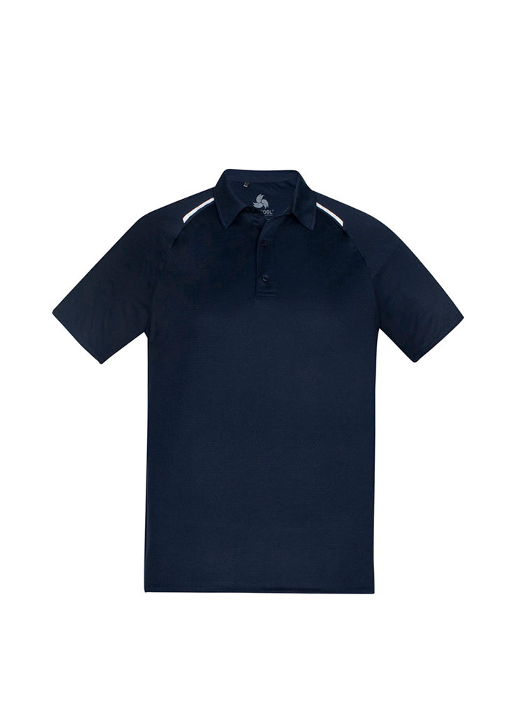 P012MS Mens Academy Short Sleeve Polo - Navy/White