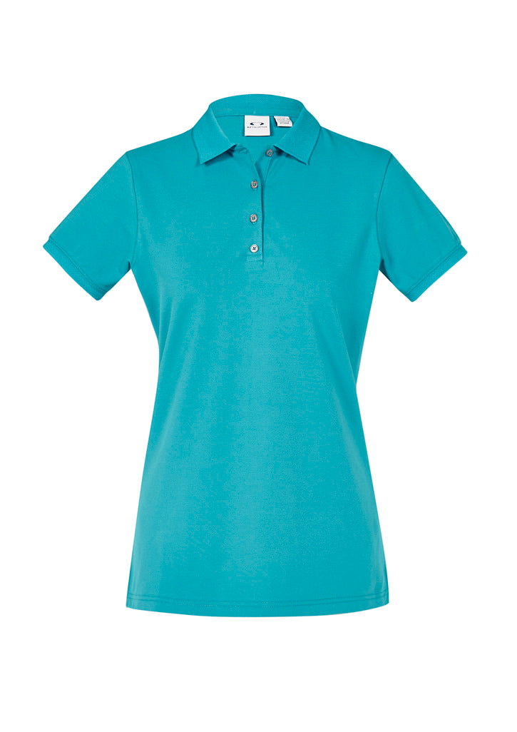 P105LS Womens City Short Sleeve Polo - Teal