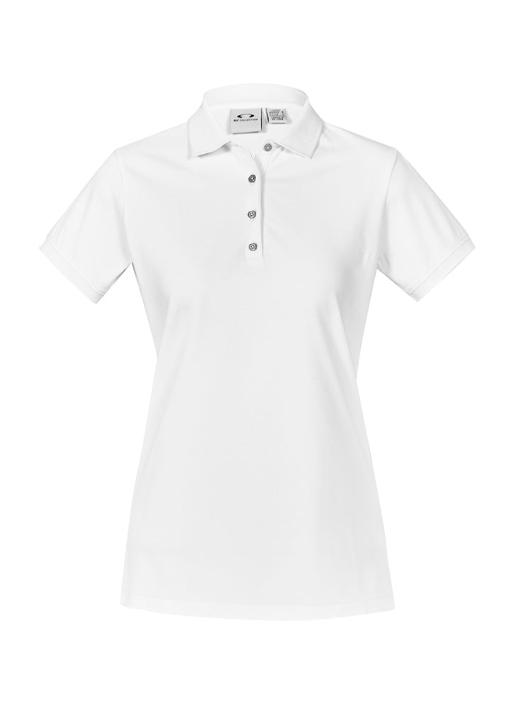 P105LS Womens City Short Sleeve Polo - White