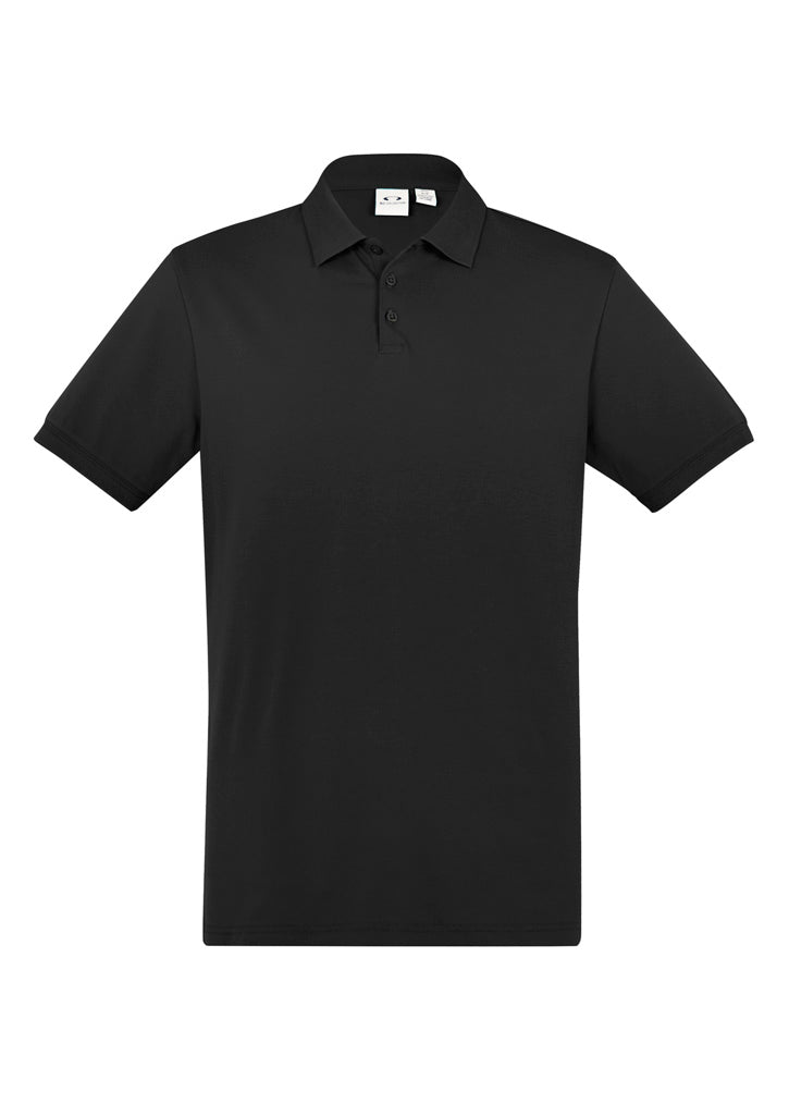 P105MS Mens City Short Sleeve Polo - Black