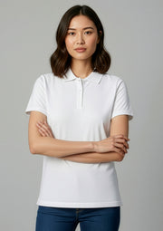 P112LS Womens Ice Short Sleeve Polo - White