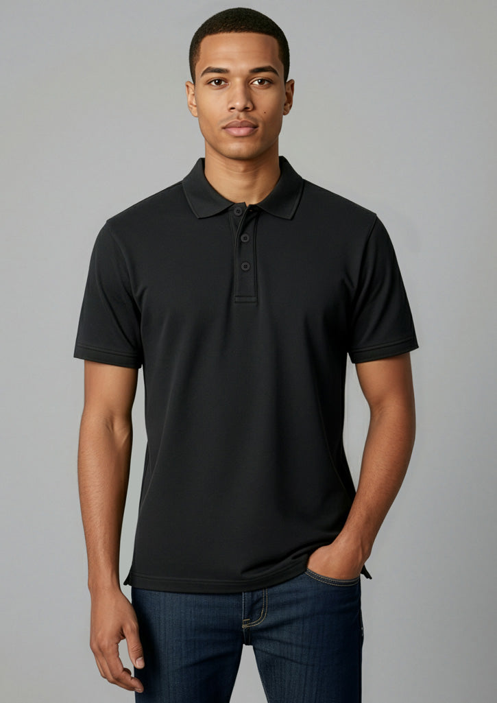P112MS Mens Ice Short Sleeve Polo - Black