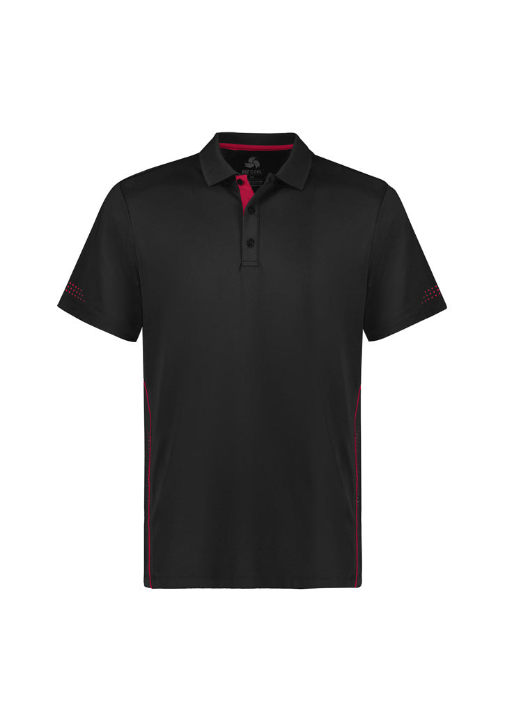 P200KS Kids Balance Short Sleeve Polo - Black/Red