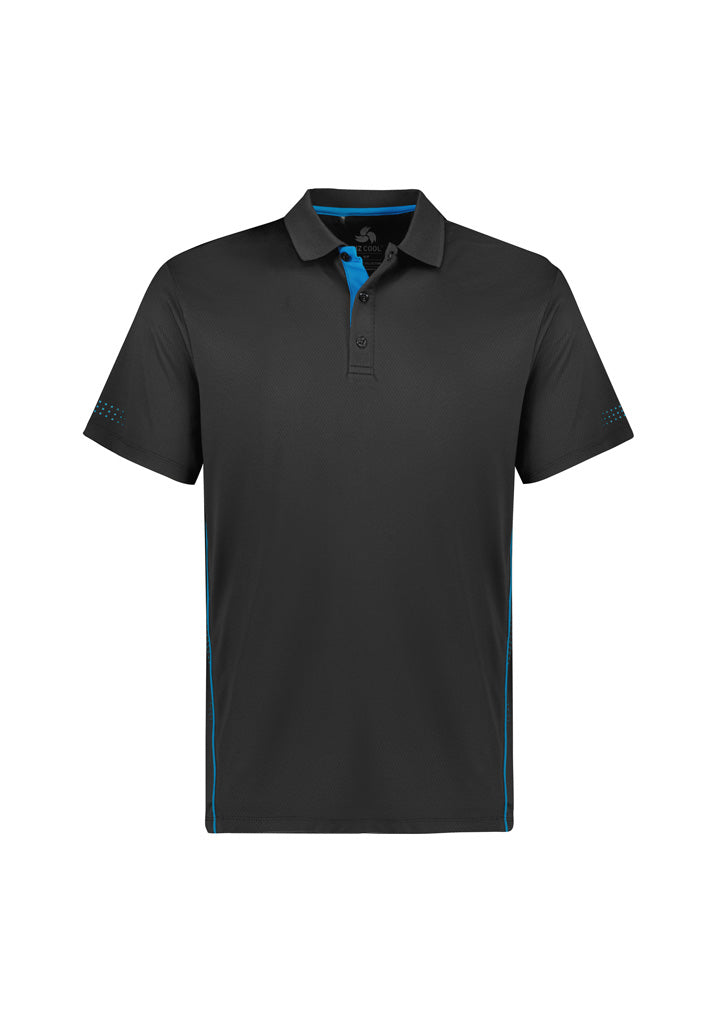 P200KS Kids Balance Short Sleeve Polo - Grey/Cyan